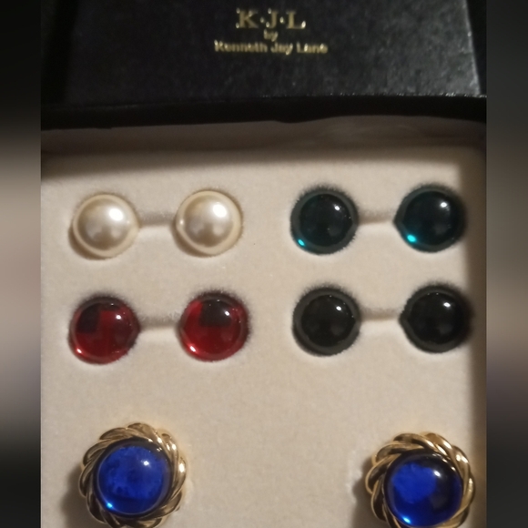 Kennith J Lane Collection interchangable earrings vintage new in box . - Picture 2 of 7